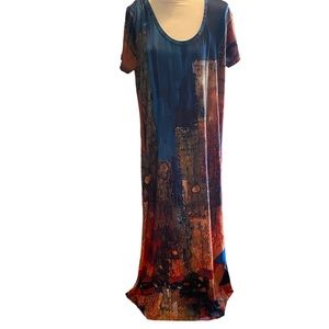 NWT Exclusive  Women’s Maxi Dress (L) short sleeves
